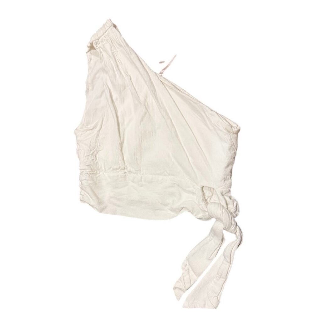 Free People One-Shoulder Side-Tie Crop Top